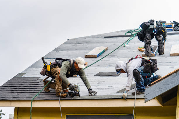 Professional Gutter Installation technician working in Akron, AL